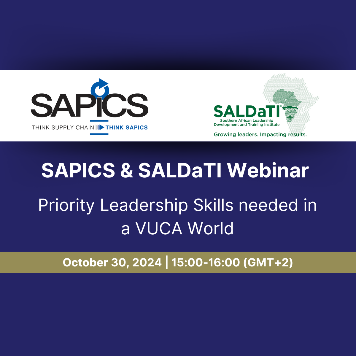 thumbnails SAPICS Webinar | Priority Leadership Skills needed in a VUCA World | 30 October 2024